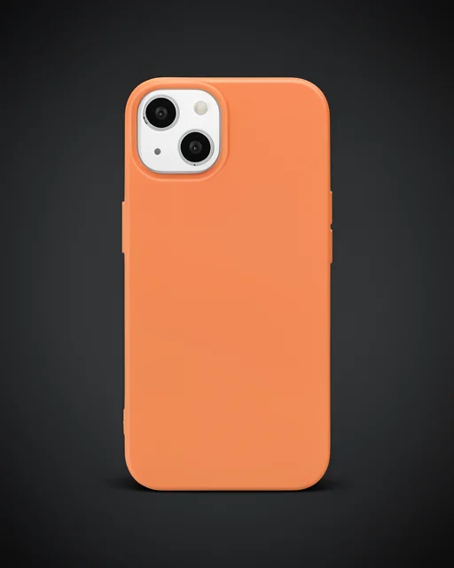 Apple İphone 14 Kılıf Nano İçi Kadife Silikon - Turuncu