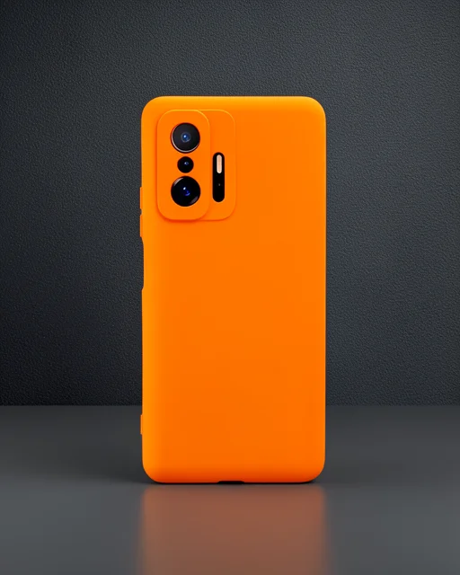 Xiaomi Mi 11t Pro Kılıf Nano İçi Kadife Silikon - Turuncu