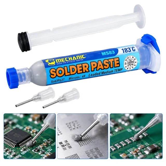 PM-39105 Mechanic MS83 50 Gram 4 Microns Leaded Medium Temp 183C Şırınga Krem Lehim