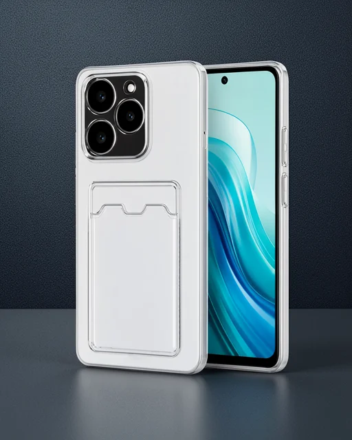 Realme C61 Kılıf Kart Şeffaf Silikon - Şeffaf