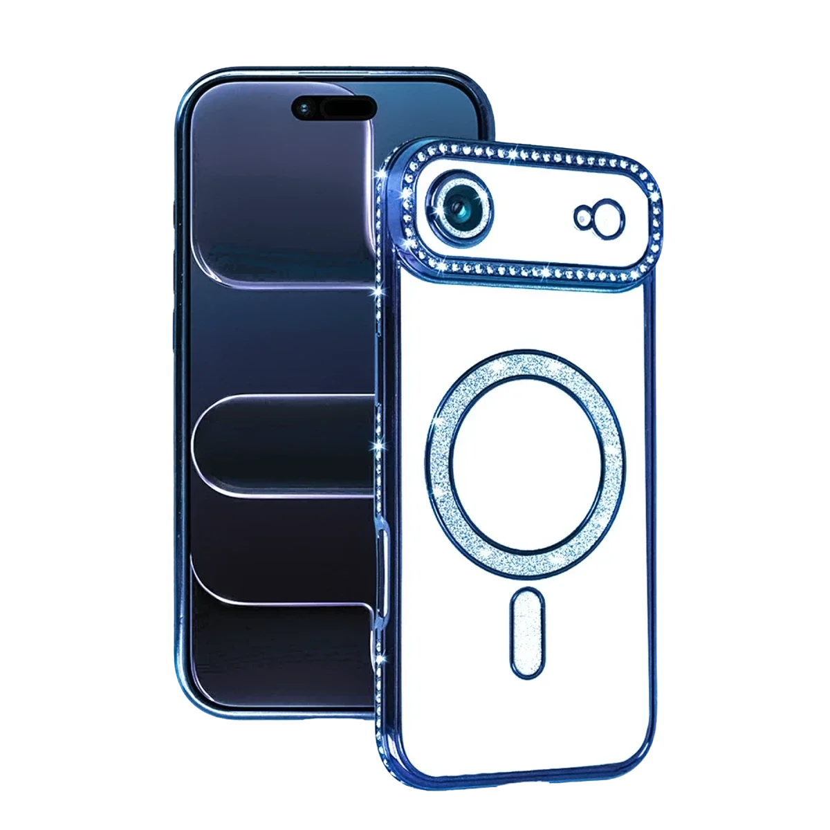 Apple iPhone 17 Air Joke Simli Magneticsafe Kılıf - Mavi