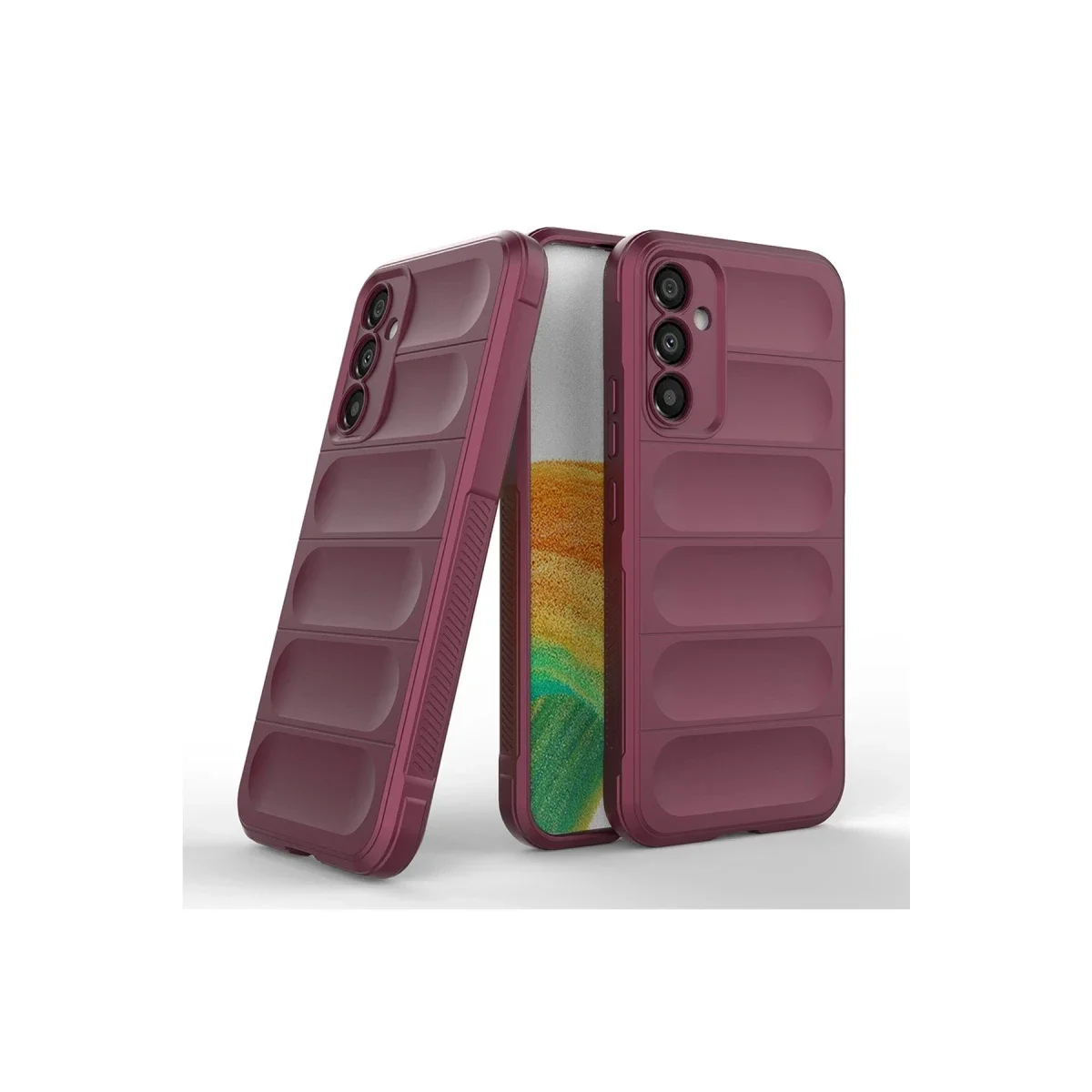 Samsung Galaxy A15 4G Kılıf Optimum Silikon - Bordo görsel 4