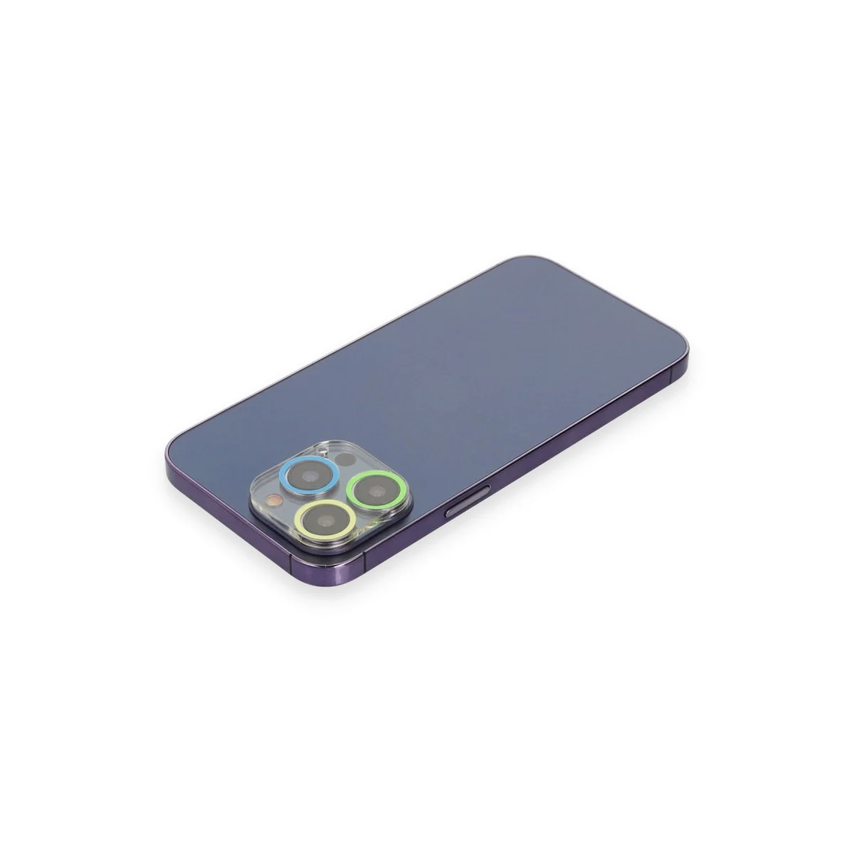 Apple İphone 12 Pro Renkli Kamera Lens Koruma Cam - Yeşil-sarı görsel 2