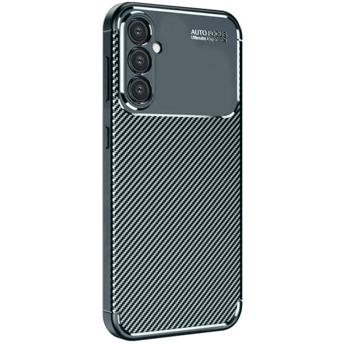 Samsung Galaxy S25 Plus Kılıf Auto Focus Karbon Kapak - Koyu Yeşil görsel 3