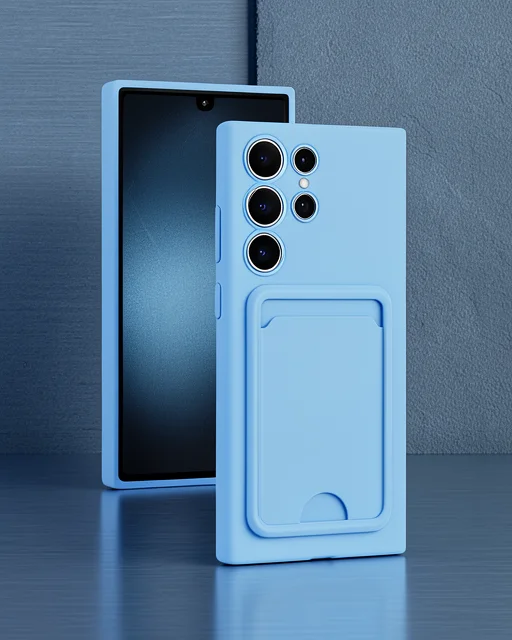 Samsung Galaxy S24 Ultra Kılıf Kelvin Kartvizitli Silikon - Mavi