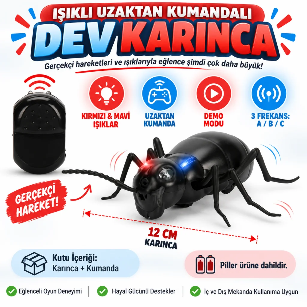 Işıklı Uzaktan Kumandalı Dev Karınca görsel 5