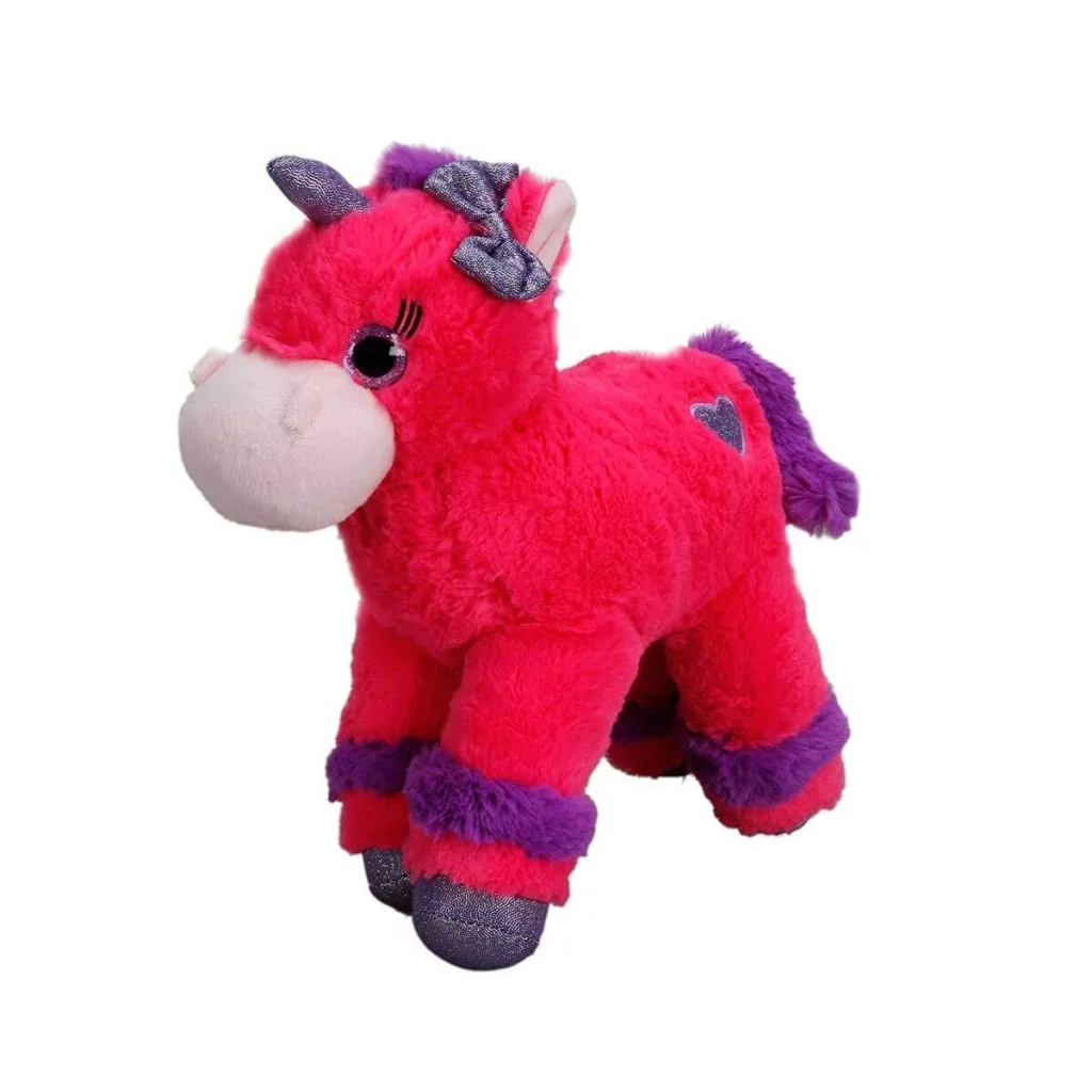 Unicorn Renkli Peluş At 28 cm. görsel 2