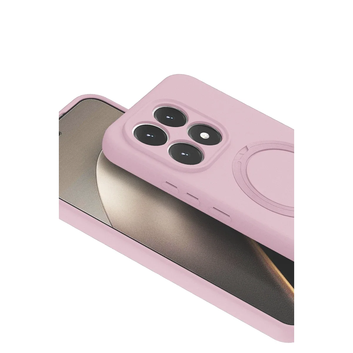 Xiaomi Mi 15T Regal Magsafe Standlı Kapak - Açık Pembe görsel 2