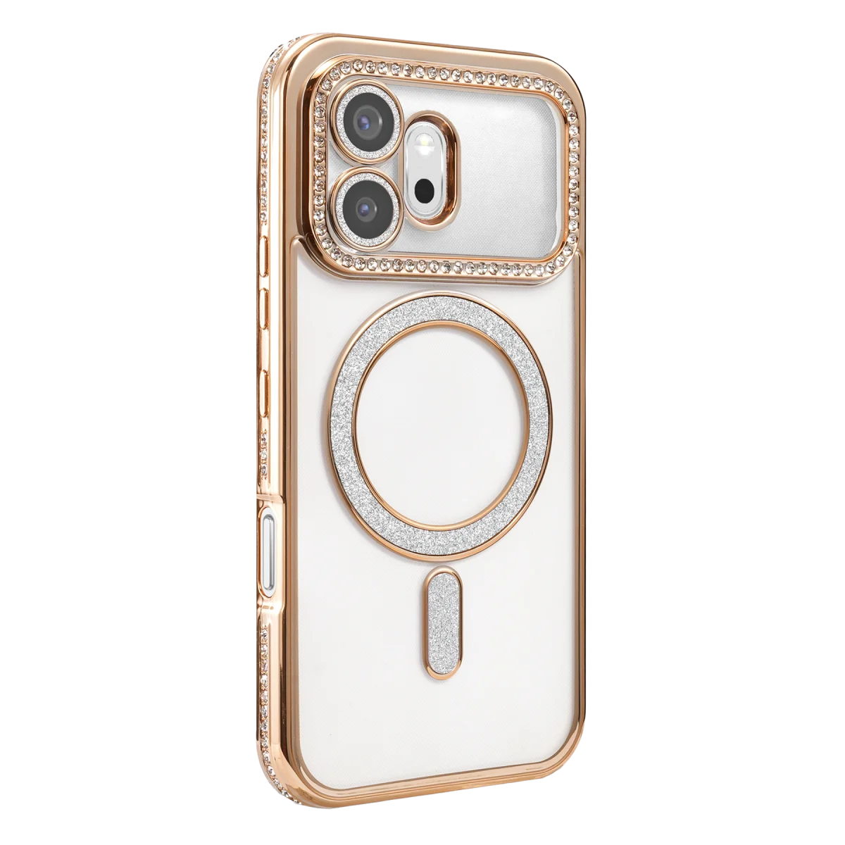 Huawei Honor 600 Joke Simli Magneticsafe Kılıf - Gold görsel 2