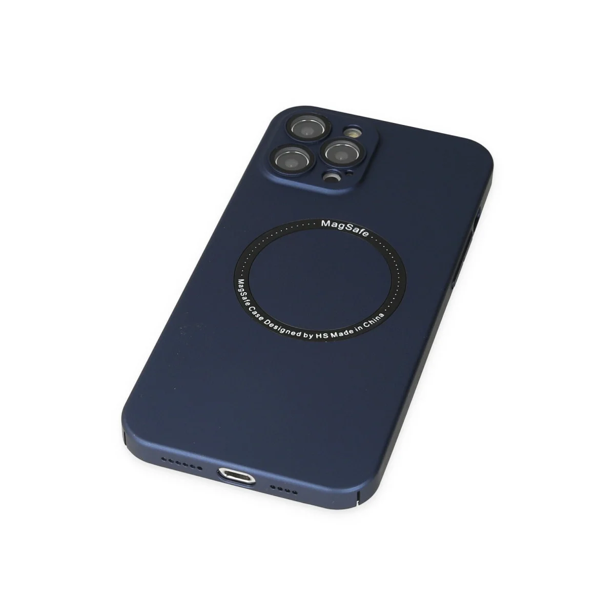 Apple İphone 12 Pro Kılıf Jack Magneticsafe Lens Silikon - Lacivert görsel 5