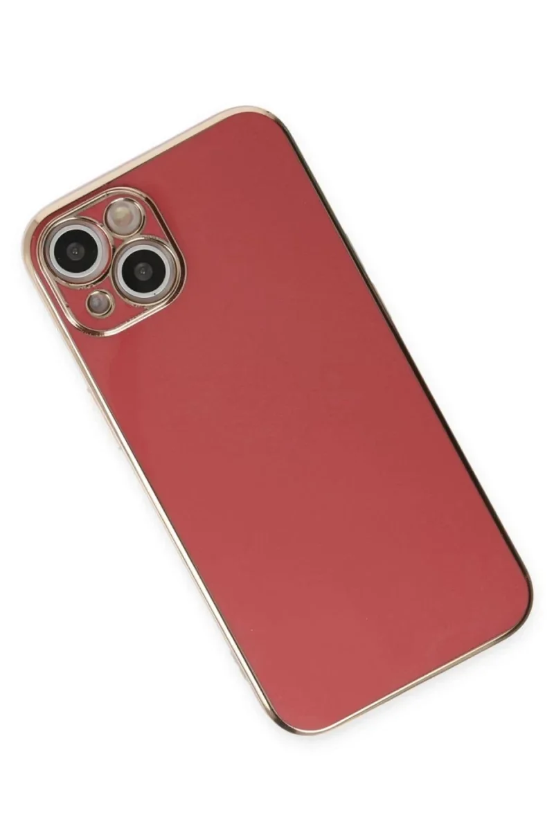 Apple iPhone 15 Kılıf Volet Silikon - Kırmızı görsel 3