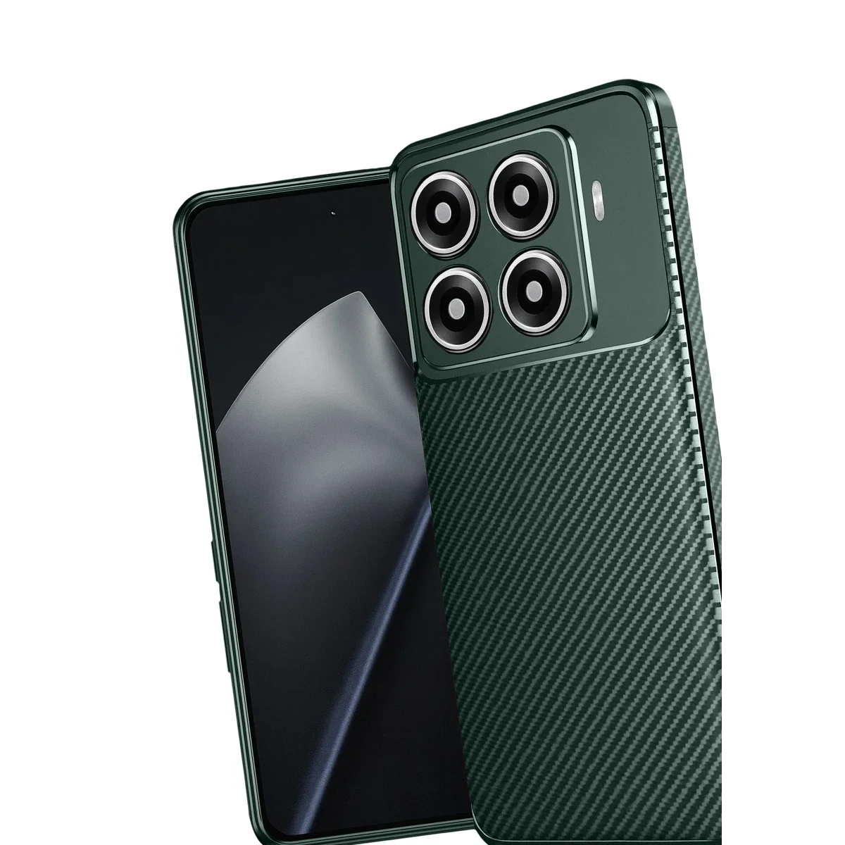 Xiaomi Mi 15T Pro Auto Focus Karbon Kapak - Koyu Yeşil görsel 3