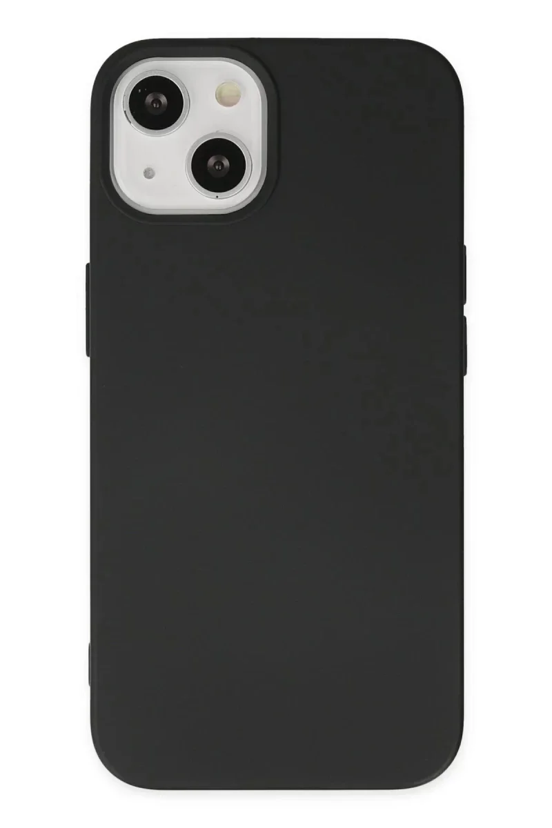 Apple iPhone 14 Kılıf Nano içi Kadife Silikon - Siyah