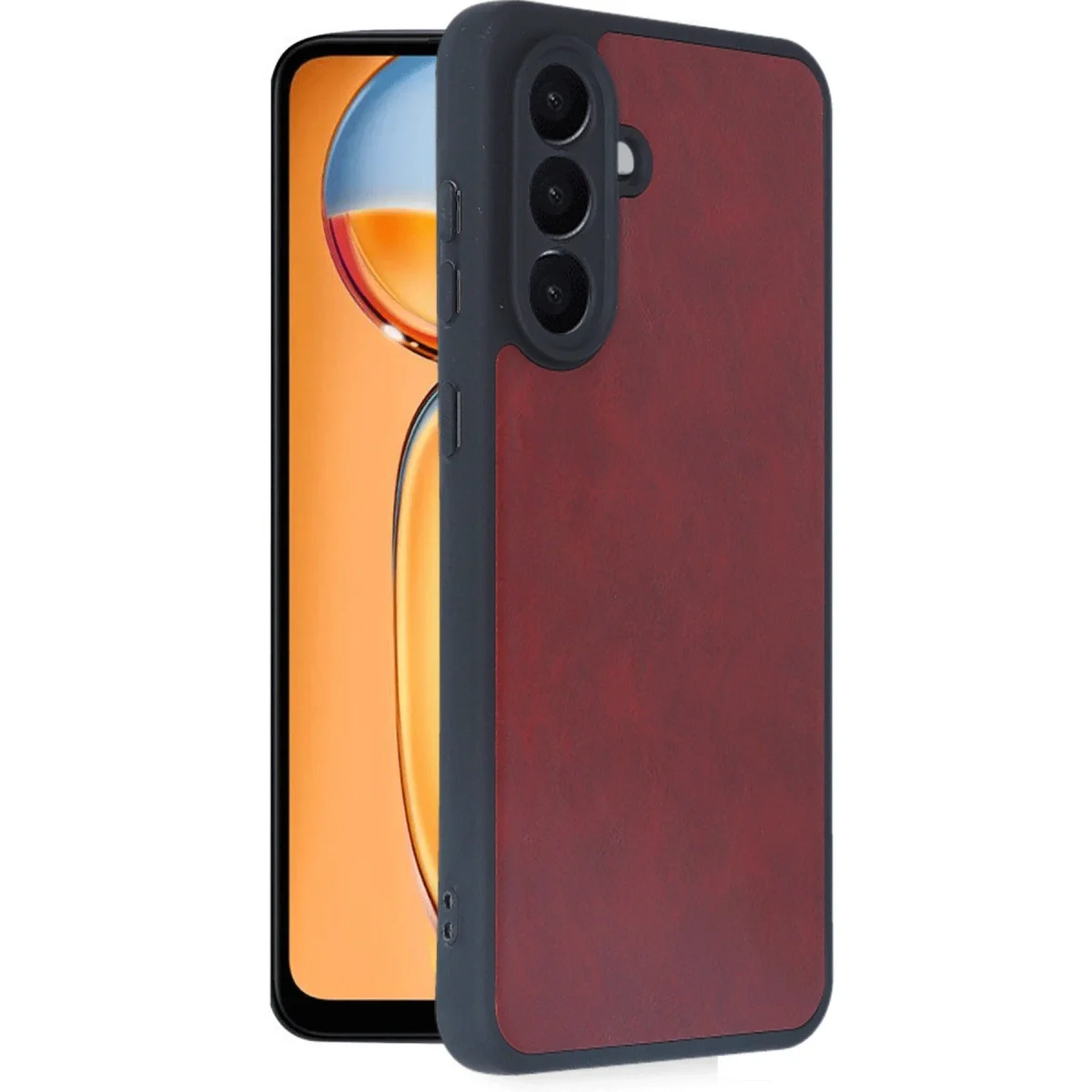 Samsung Galaxy A26 Kılıf Aras Deri Kapak - Bordo görsel 2