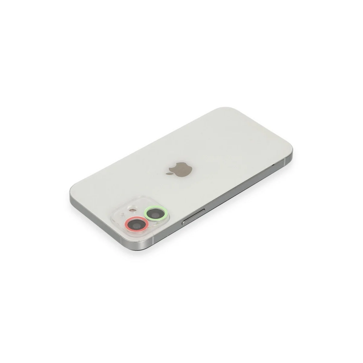 Apple İphone 12 Renkli Kamera Lens Koruma Cam - Yeşil-pembe görsel 2