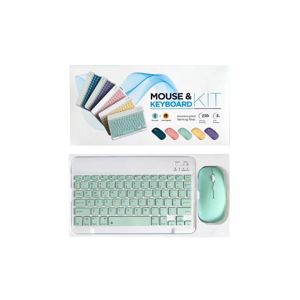 KYB71 Kablosuz Türkçe Q Klavye Mouse Set - Pembe görsel 5