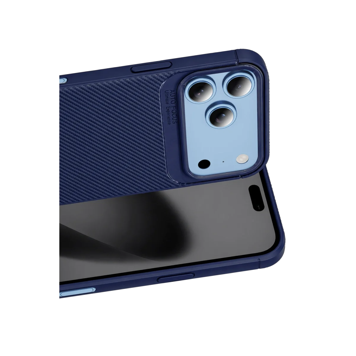 Apple İphone 18 Pro Max Auto Focus Karbon Kapak - Lacivert görsel 2