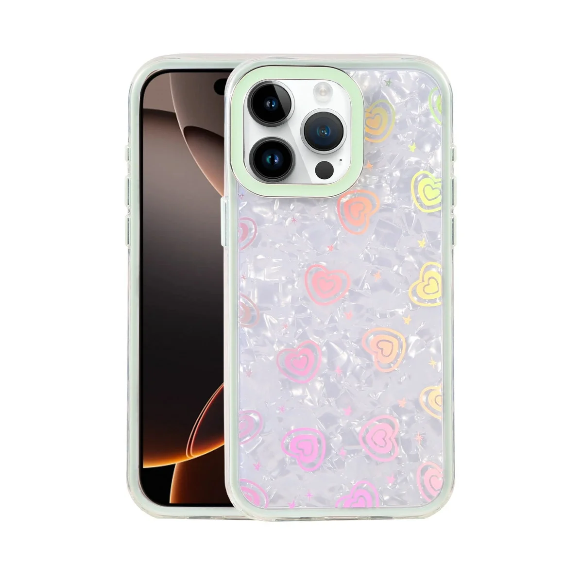 Apple İphone 16 Pro Lumi Desenli Kapak - Yeşil