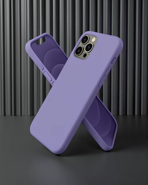 Apple İphone 12 Pro Max Kılıf First Silikon - Mor