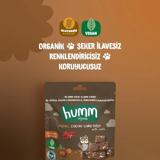 Organik Fındıklı Kakaolu Vegan Kek 30 Gr görsel 2