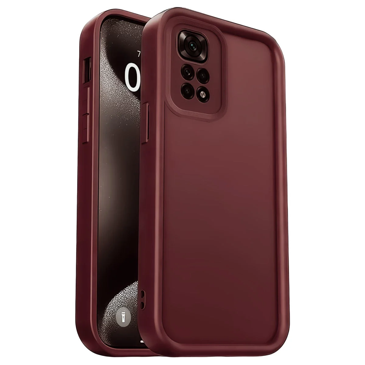 Xiao Red 10 2022 Kılıf Viera Silikon - Bordo görsel 3