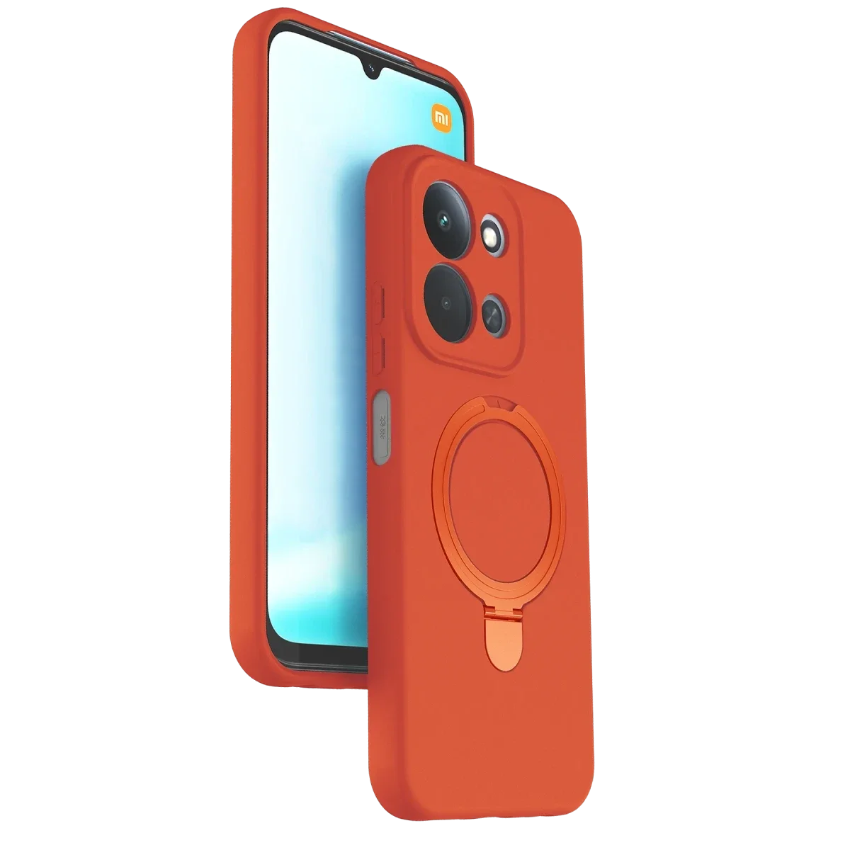 Xiaomi Redmi 15C 4G Regal Magsafe Standlı Kapak - Turuncu