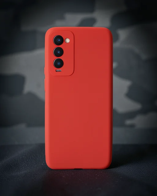 Tecno Camon 18 Kılıf First Silikon - Kırmızı