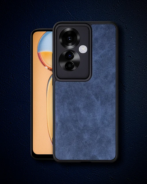 Oppo Reno 11f Kılıf Aras Deri Kapak - Lacivert