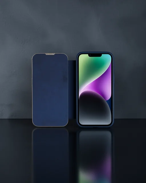 Apple İphone 14 Pro Max Kılıf Dolpin Kapaklı - Lacivert