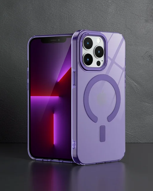 Apple İphone 14 Pro Max Kılıf Troy Magsafe Kapak - Mor
