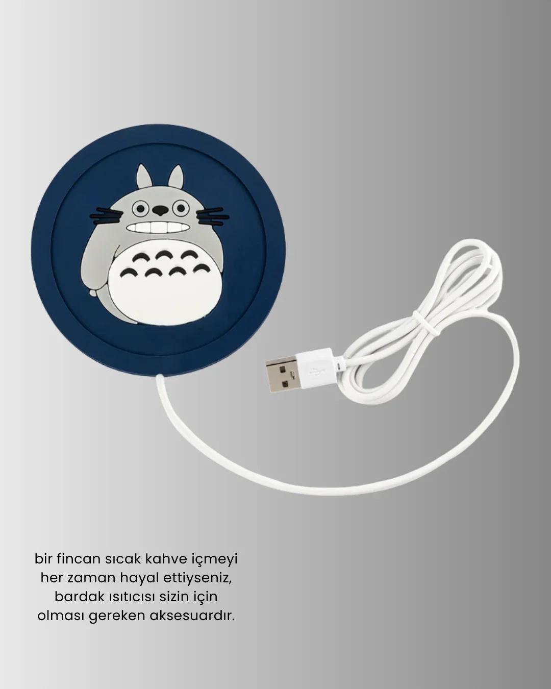 USB Güçlü Isıtıcı Bardak Matı 45–60° Sıcaklık Koruma Silikon Yapı görsel 4