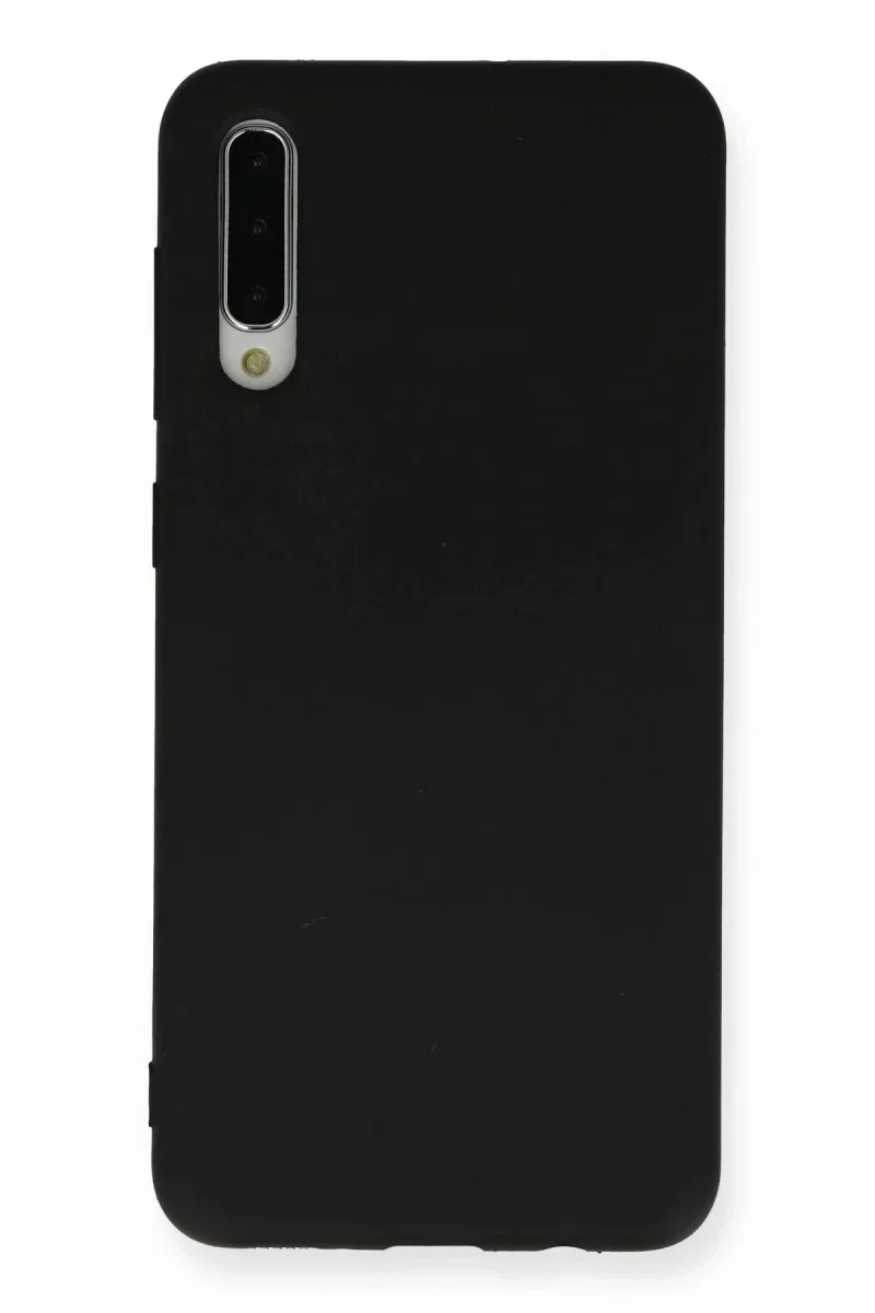 Samsung Galaxy A30S Kılıf Nano içi Kadife Silikon - Siyah