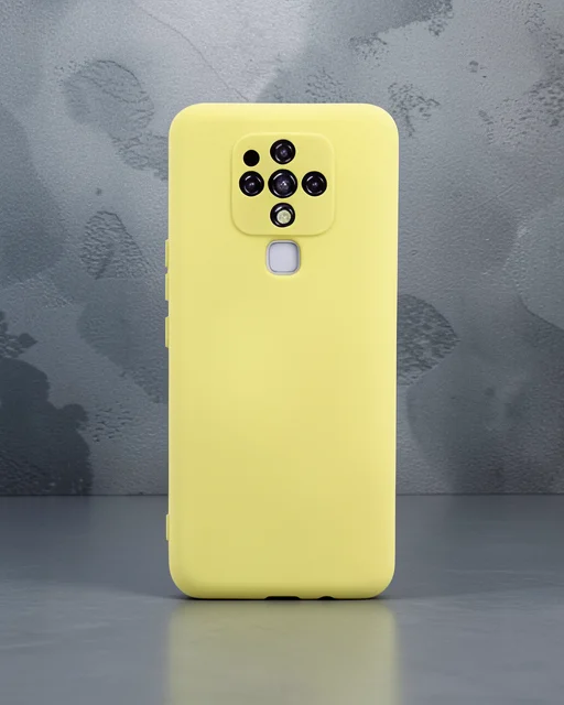 Tecno Camon 16 Kılıf Nano İçi Kadife Silikon - Sarı