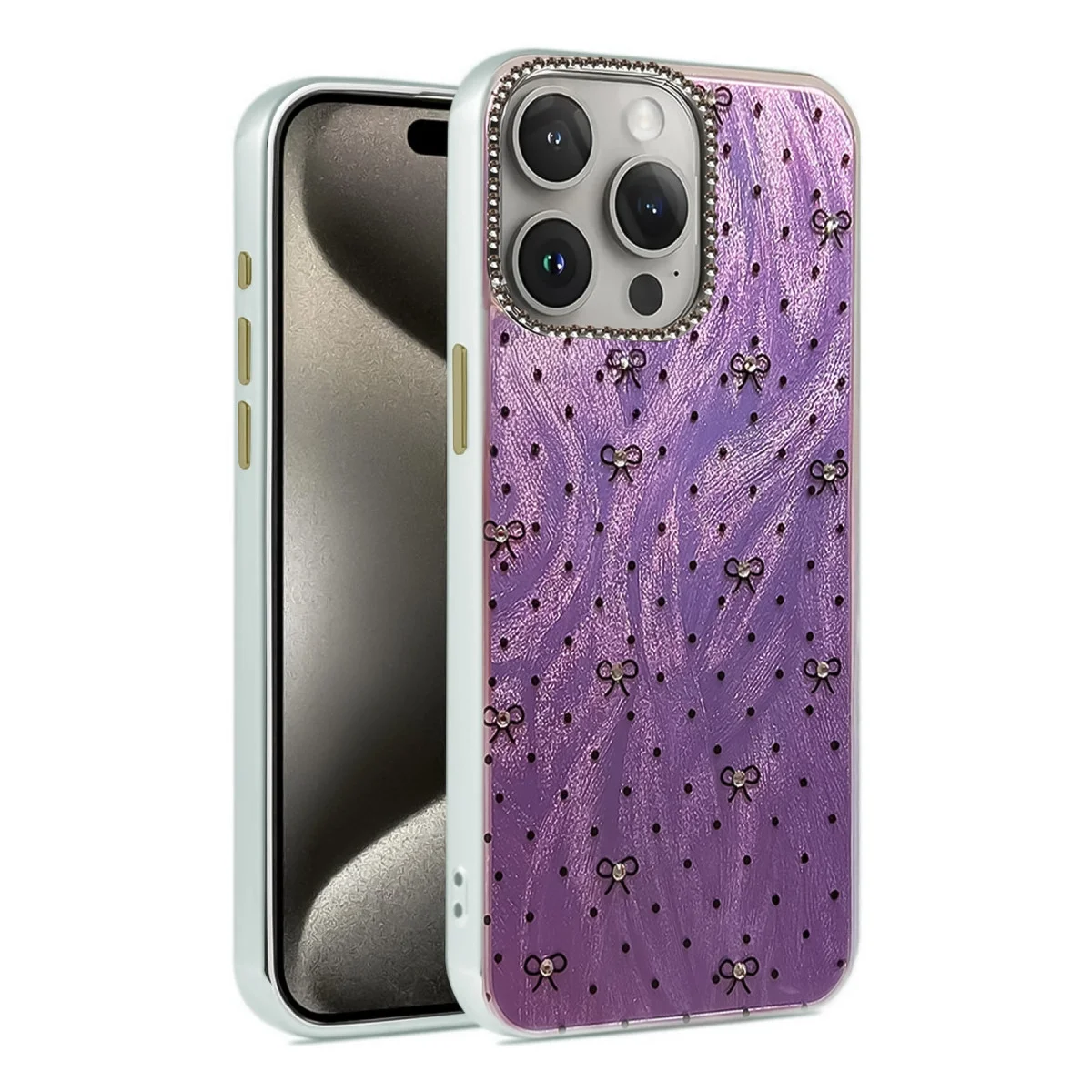 Apple İphone 15 Pro Max Kılıf Blade Aynalı Desenli Kapak - Desen 2
