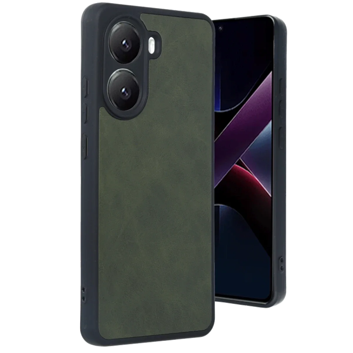 Xiaomi Poco X7 Pro Kılıf Aras Deri Kapak - Koyu Yeşil