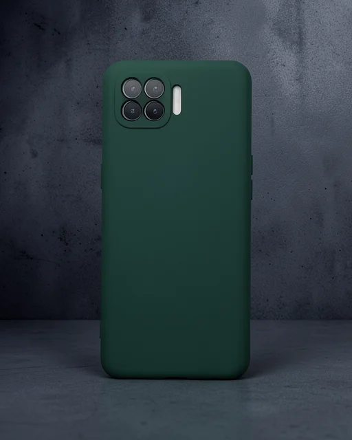 Oppo Reno 4 Lite Kılıf Nano İçi Kadife Silikon - Koyu Yeşil