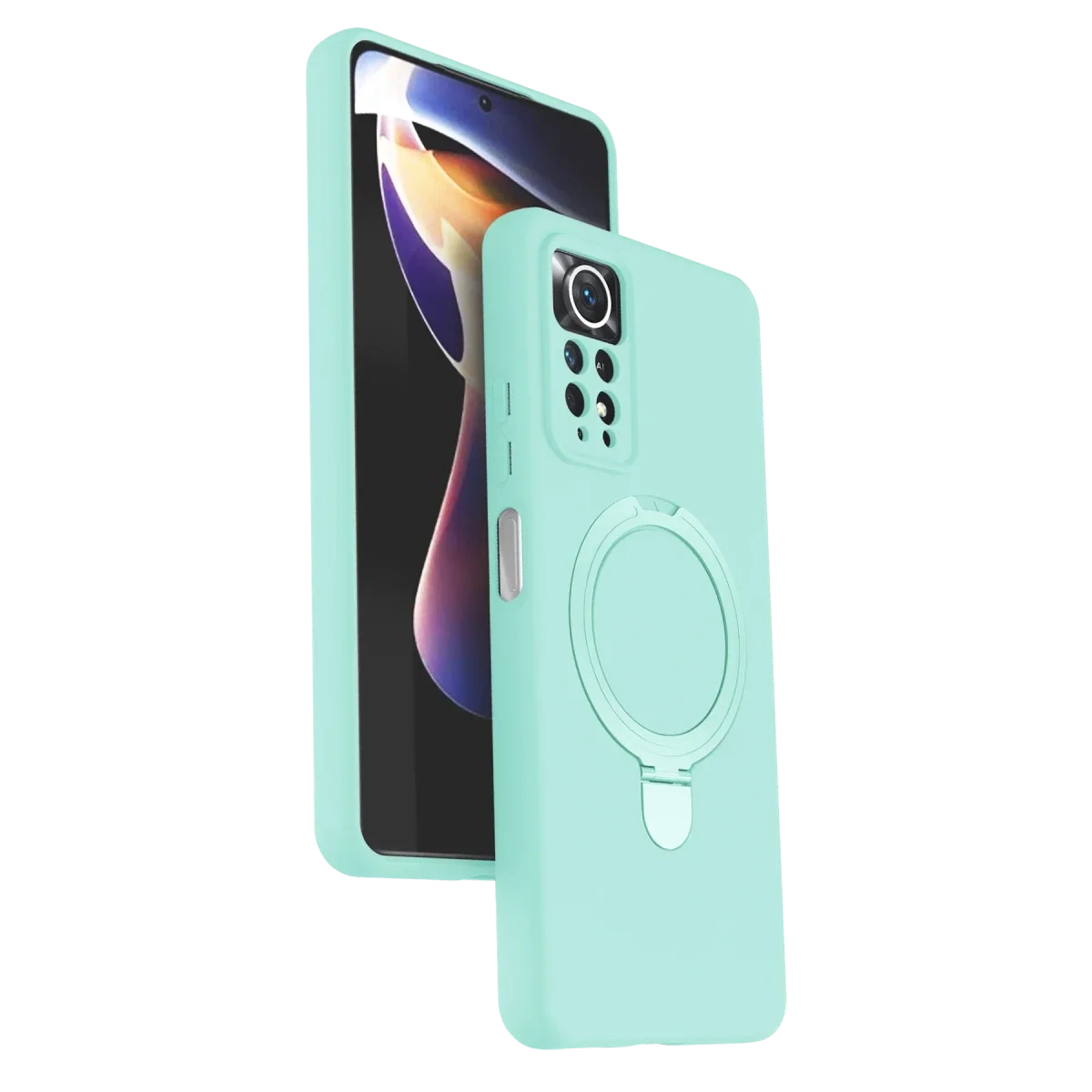 Xiaomi Redmi Note 12 Pro 4G Regal Magsafe Standlı Kapak - Su Yeşili
