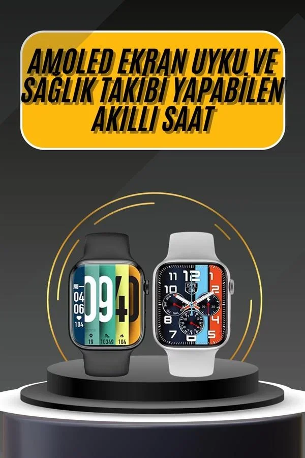 Akıllı Saat Yeni Nesil Android ve İOS Uyumlu Titreşim Modlu Alarm Kronometre görsel 2