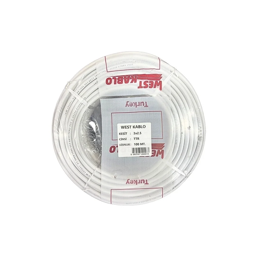 3x2,5 mm Ttr Elektrik Kablosu 100 metre