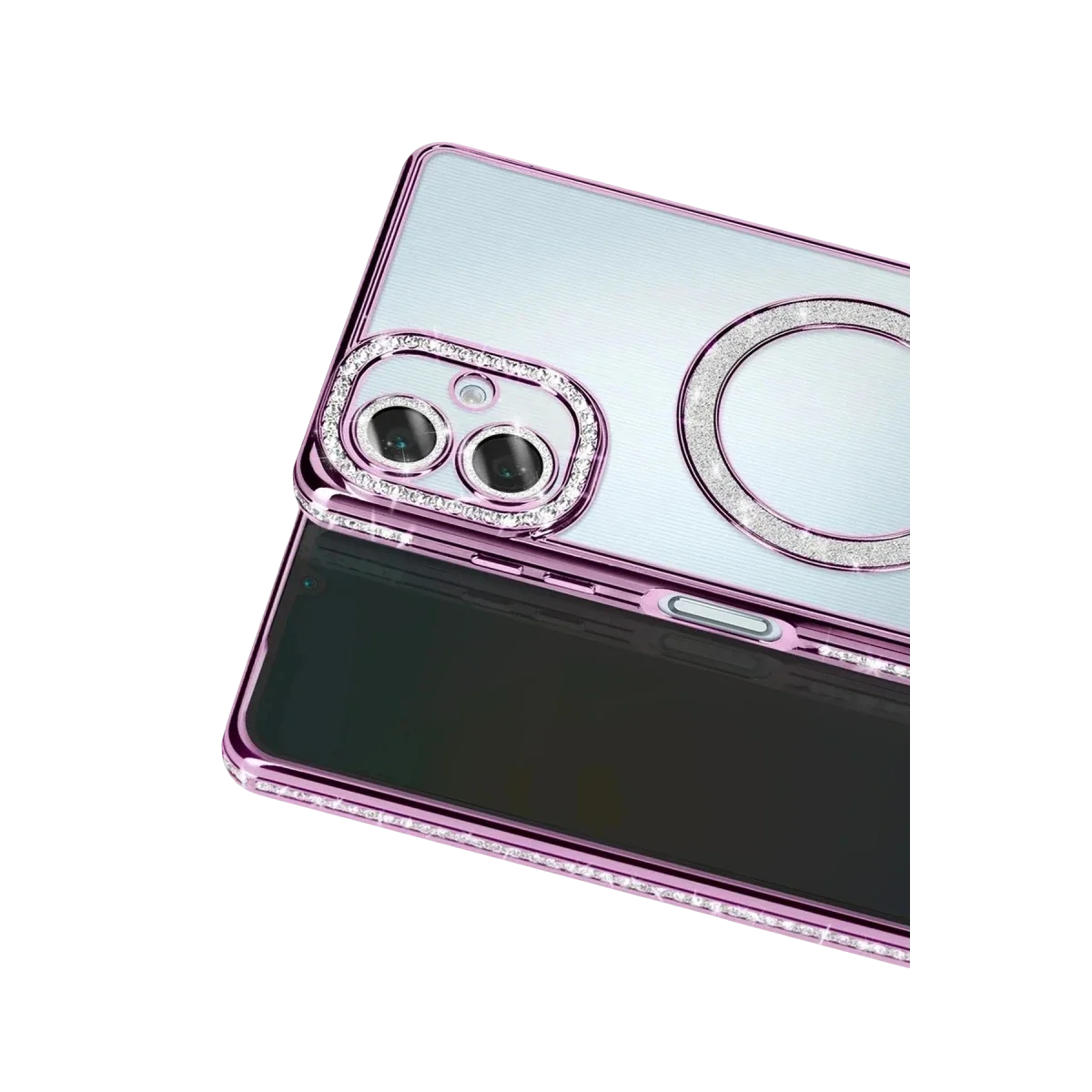 Samsung Galaxy A07 4G Joke Simli Magneticsafe Kılıf - Derin Mor görsel 2
