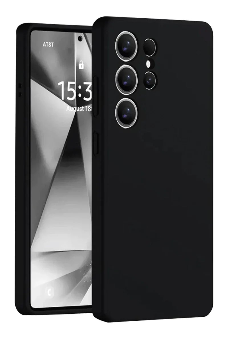 Samsung Galaxy S25 Ultra Kılıf Nano içi Kadife Silikon - Siyah