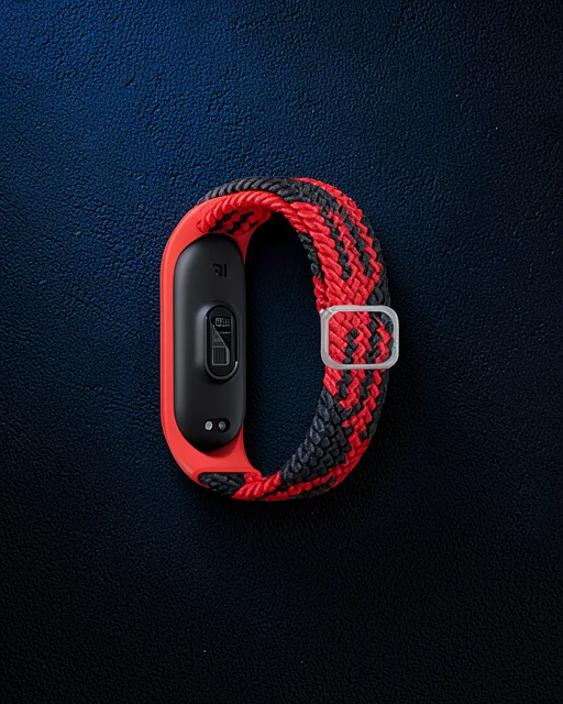 Xiaomi Mi Band 4 Kordon - Kırmızı-siyah