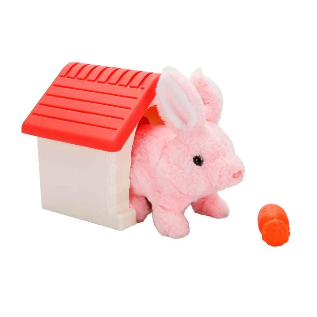 1004250 Peluş Sevimli Tavşan Hareketli Sesli Kulubeli görsel 2