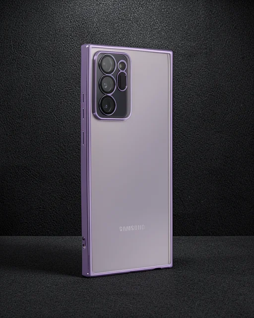 Samsung Galaxy Note 20 Ultra Kılıf Razer Lensli Silikon - Mor