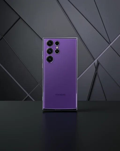 Samsung Galaxy S24 Ultra Kılıf Razer Lensli Silikon - Mor