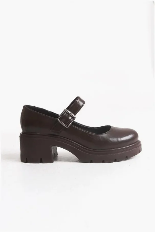 Kadın Rugan Loafer Kırışık Tokalı Ayakkabı Ayakkabı Tabanlı Yüksek Casual Mevsim görsel 5
