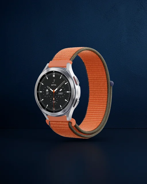 Watch 22mm Hasırlı Cırtcırtlı Kordon - Turuncu
