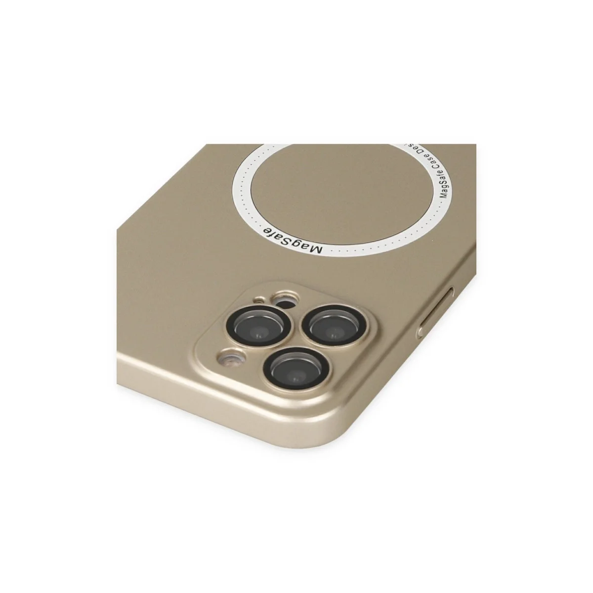 Apple İphone 12 Pro Kılıf Jack Magneticsafe Lens Silikon - Gold görsel 4