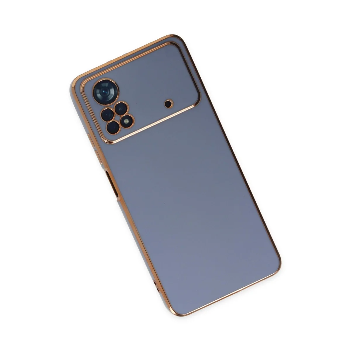Xiaomi Poco X4 Pro 5g Kılıf Volet Silikon - Mavi görsel 3
