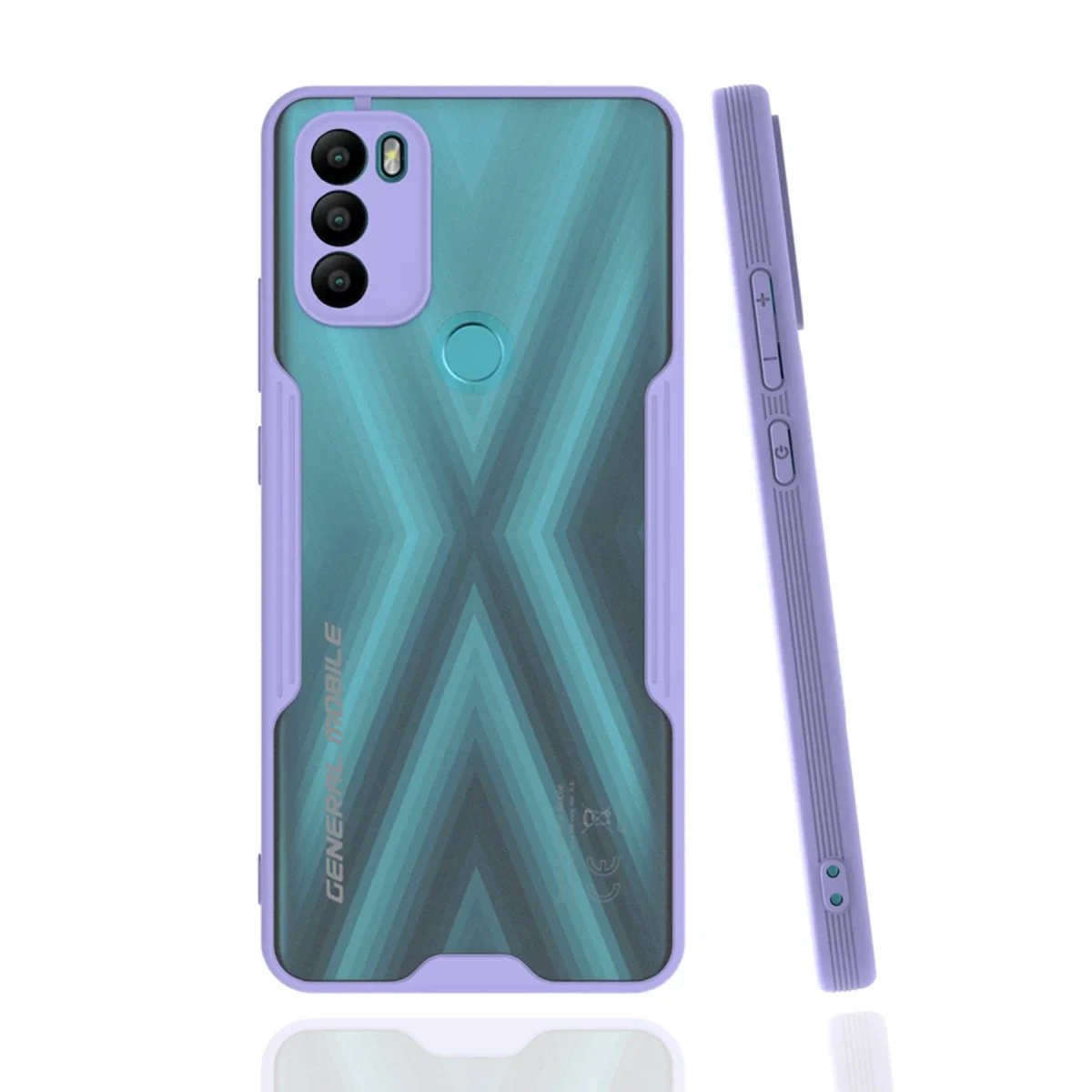 General Mobile GM 21 Plus Kılıf Platin Silikon - Lila görsel 3